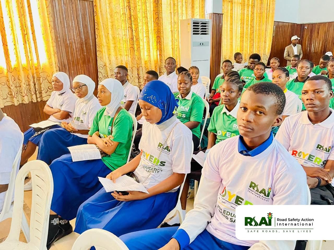 Students from participating schools attend a ROYERS road safety session.