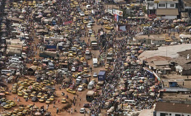 Busy Monrovia Street
